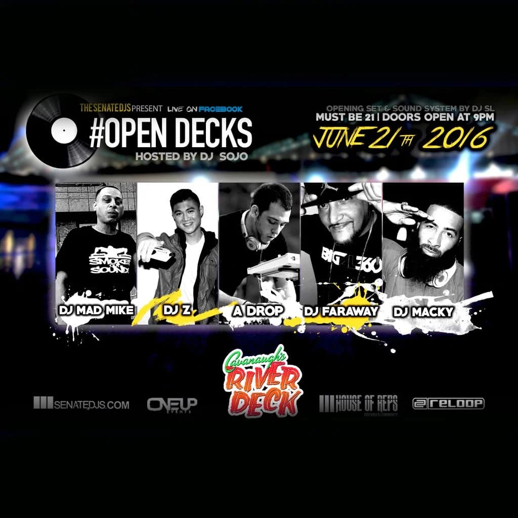 DJ MADD MIKE, DJ Z, DJ TOO TUFF, DJ FARAWAY, DJ SOJO & DJ MACKY LIVE FROM #OPENDECKS| jULY 7TH 2016 cover artwork