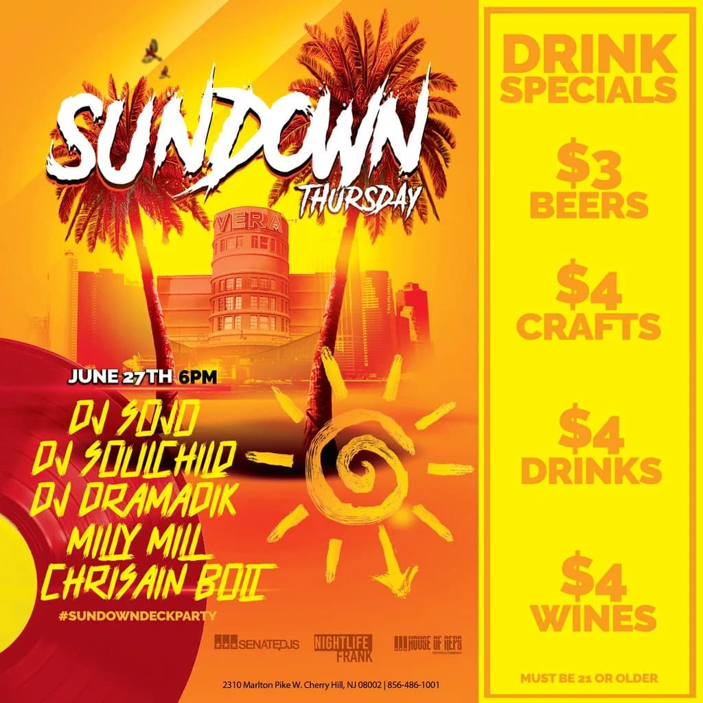 Sundown Deck Party |  June 27th - Dj Sojo, Chrisian Bolt, Soulchild, Milly Mill, Dramadik cover artwork
