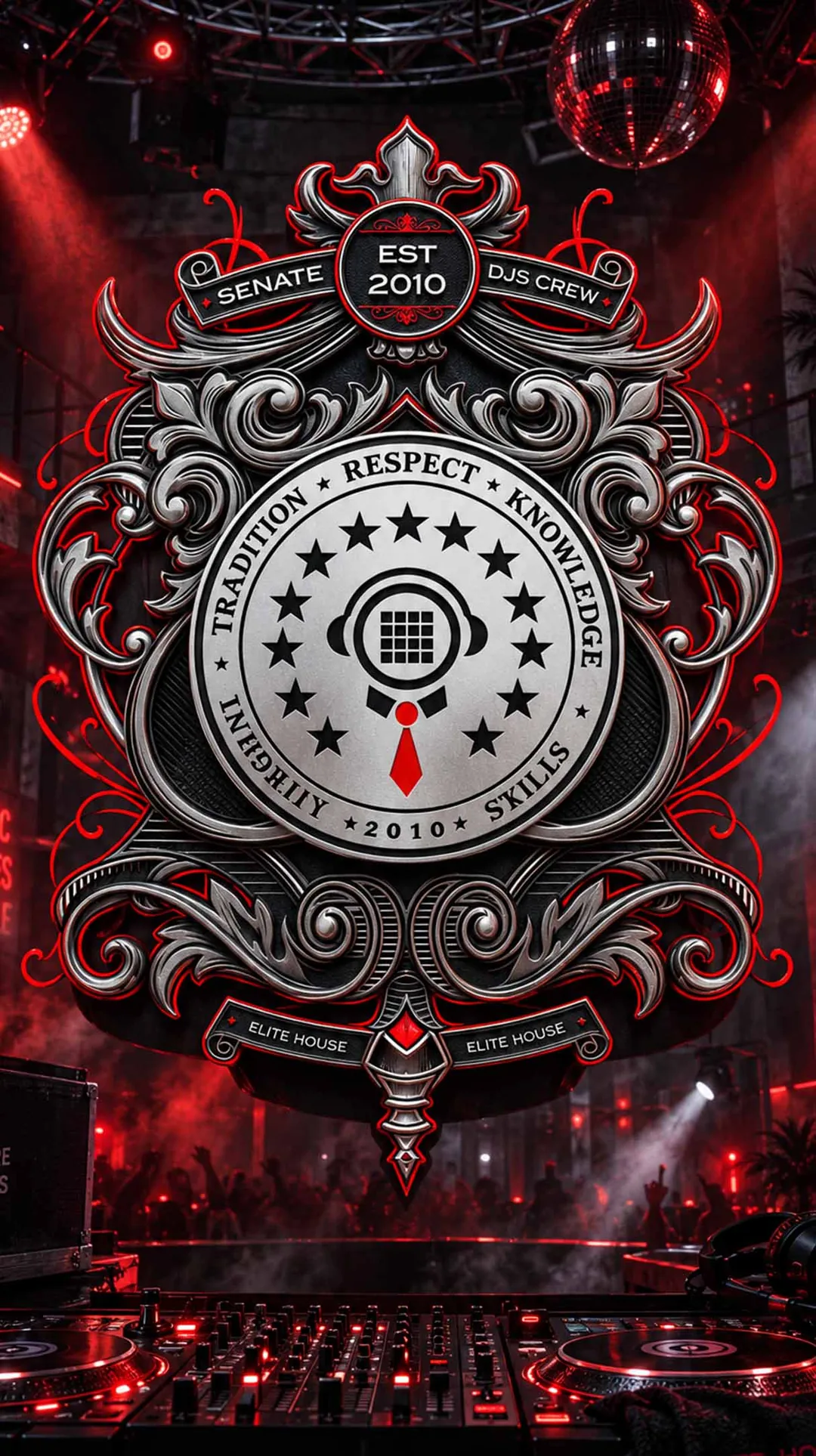 RED HOUSE · LEVEL 4 crest